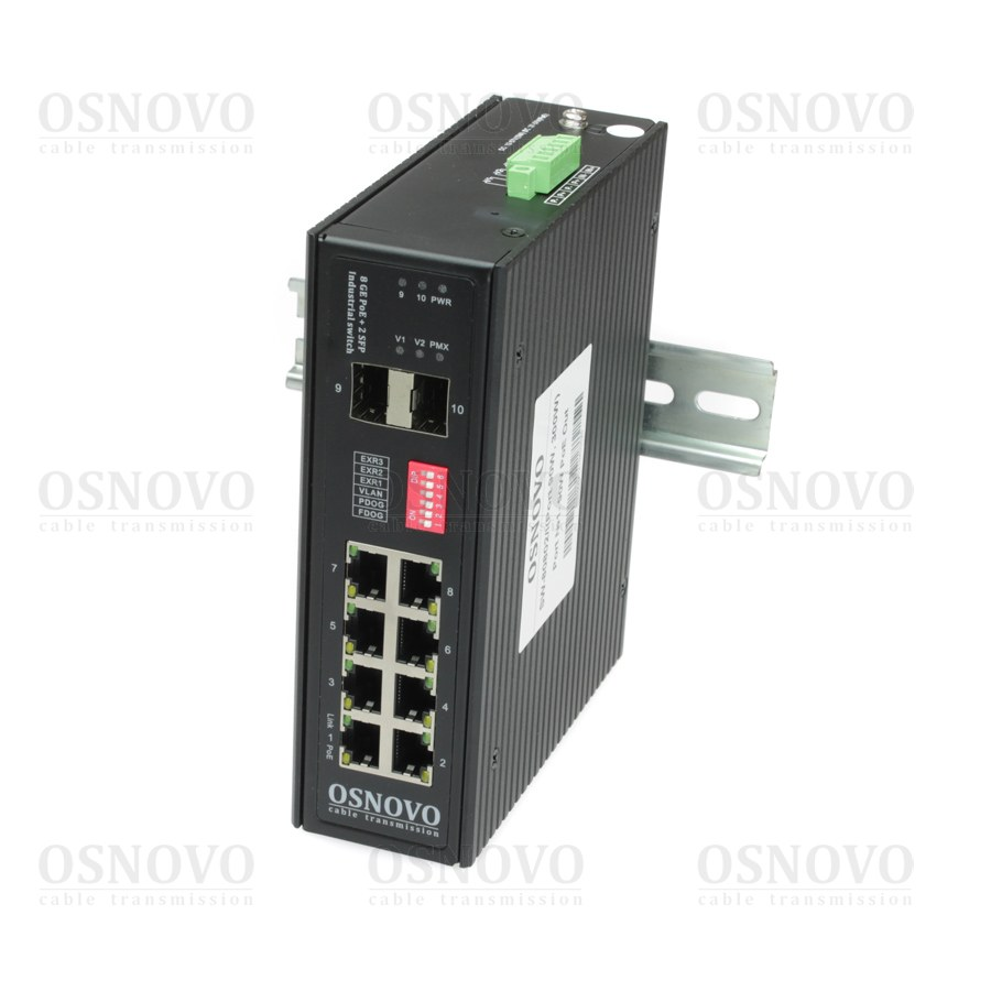 Промышленный HiPoE коммутатор SW-80802/I(Port 90W, 300W)