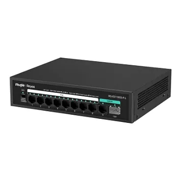 10-портовый неуправляемый гигабитный PoE-коммутатор RG-ES110GS-P-L