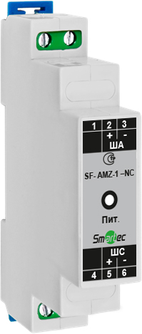 SF-AMZ-1-NC-DIN Адресный модуль подключения не адресных извещателей/датчиков с НЗ контактами