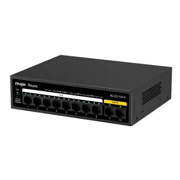10-портовый неуправляемый POE-коммутатор RG-ES110F-P