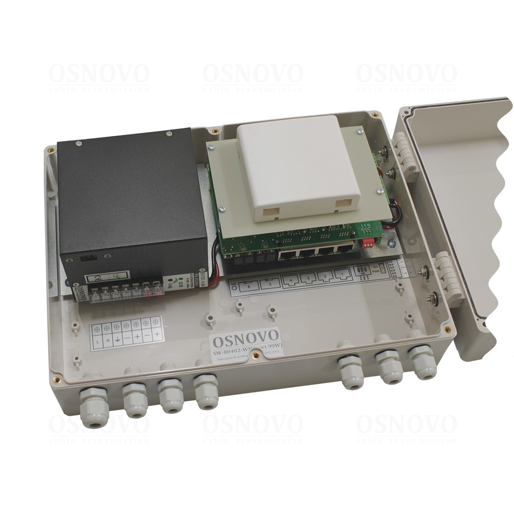 SW-80402-WM(port 90W) Уличный Web-управляемый PoE коммутатор на 6 портов