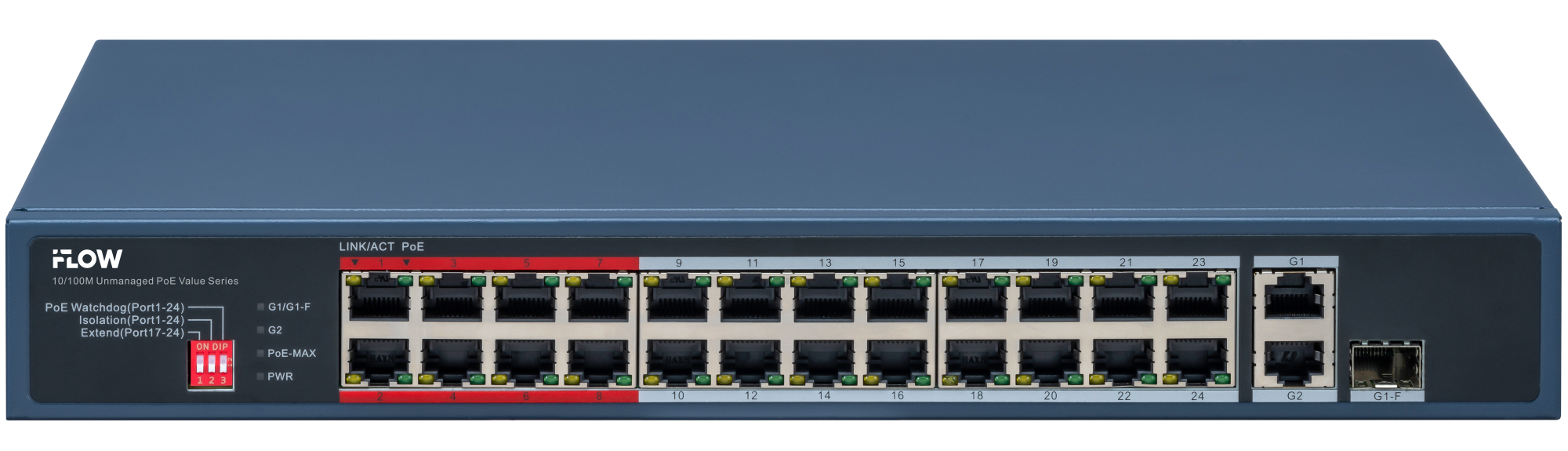 Неуправляемый 24-х портовый PoE-коммутатор F-SW-EU426POE-V/L