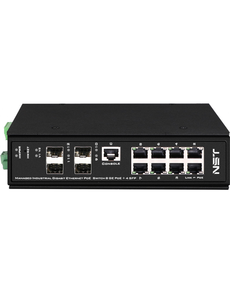 NST NS-SW-8G4G-PL/IM Гигабитный промышленный L2+ PoE коммутатор