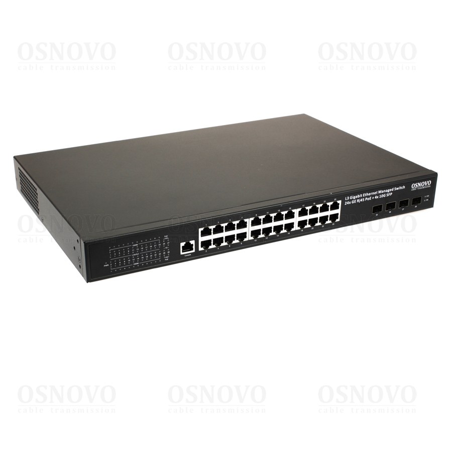 SW-24G4X-1L-I Промышленный управляемый L3 PoE коммутатор на 24xGE RJ-45 c PoE + 4х10G SFP+ порта