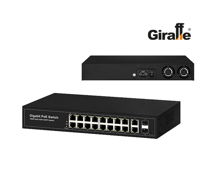  20-портовый гигабитный POE коммутатор 