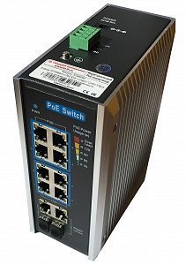 F-802/ID Индустриальный  PoE коммутатор на 8 портов