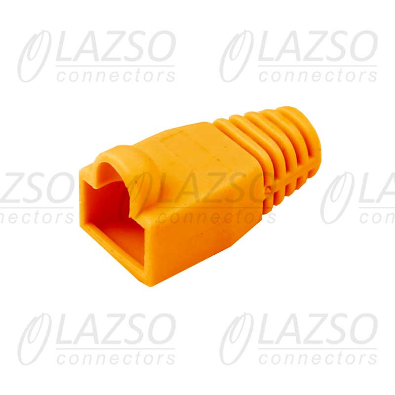 LAZSO APC1O Резиновый колпак ОРАНЖЕВЫЙ для разъема RJ45, 1шт.