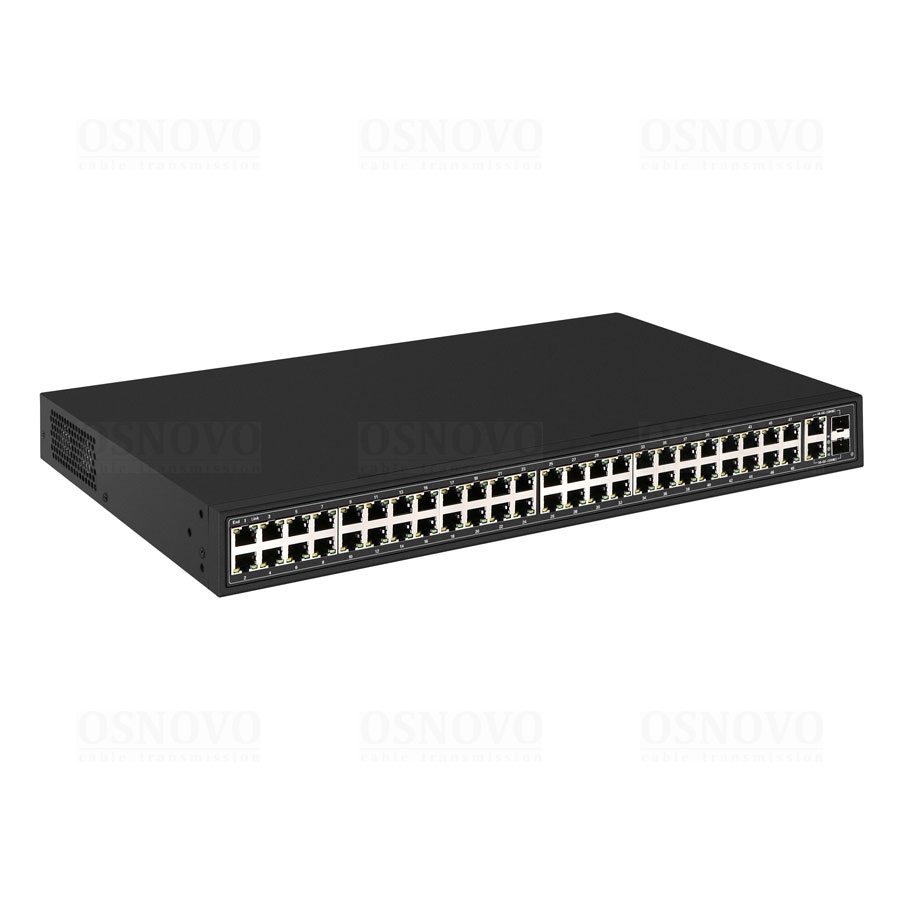SW-64822(700W) PoE коммутатор Fast Ethernet на 48 x  RJ45 + 2 x  GE Combo uplink портов