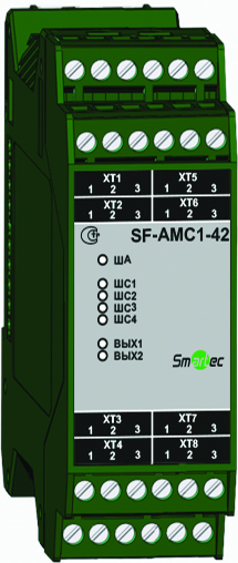 SF-AMC1-42-DIN Адресный модуль управления и контроля, на 4 входа и 2 контролируемых выхода