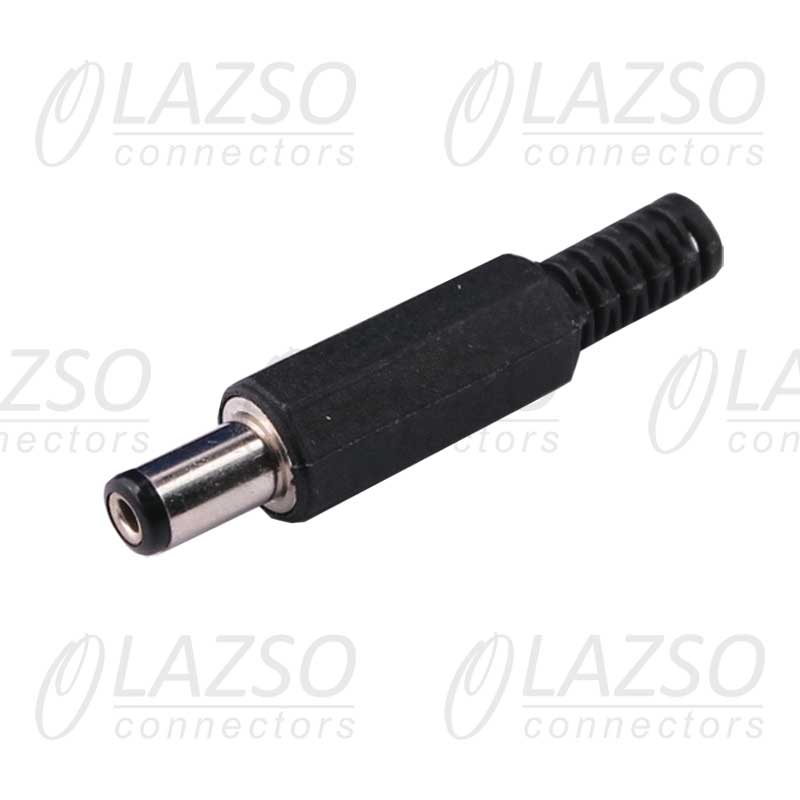 LAZSO AP005 Разъем питания - штекер, 2,1x5,5x9,5мм, на кабель с амортизатором.