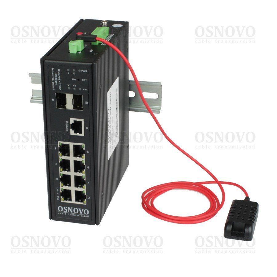 SW-80802/ILS(port 90W,300W) Промышленный управляемый (L2+) HiPoE коммутатор Gigabit Ethernet