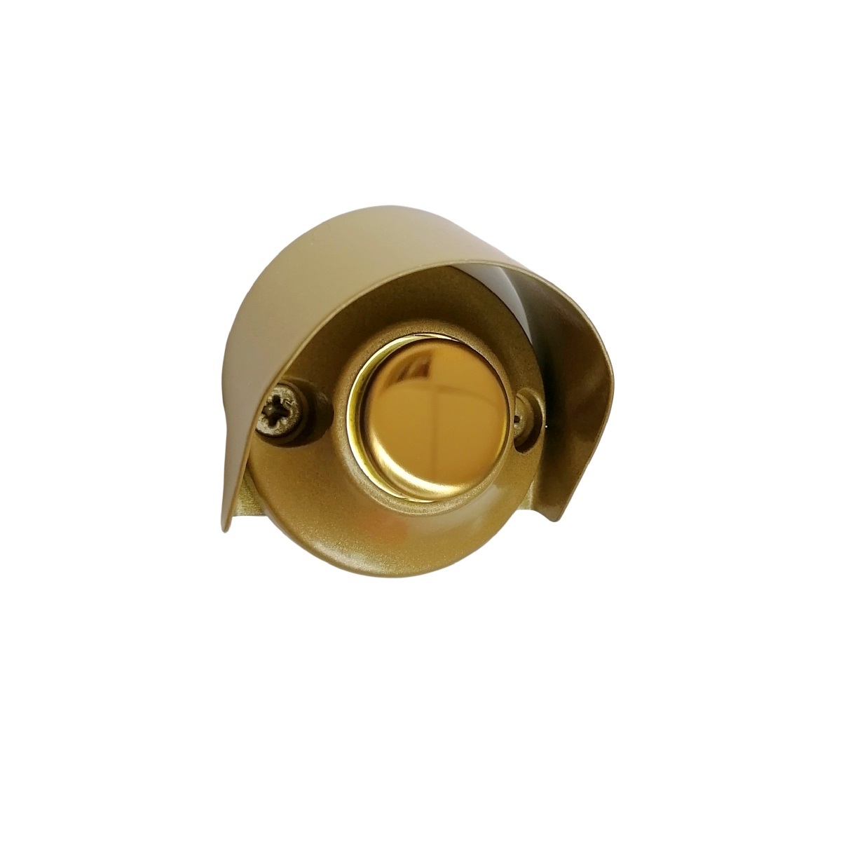 Кнопка накладная с козырьком JSB 20.0 Off-(On) золотой металлик