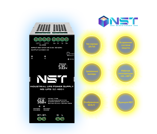  Промышленные 52V блоки питания на Din рейку 