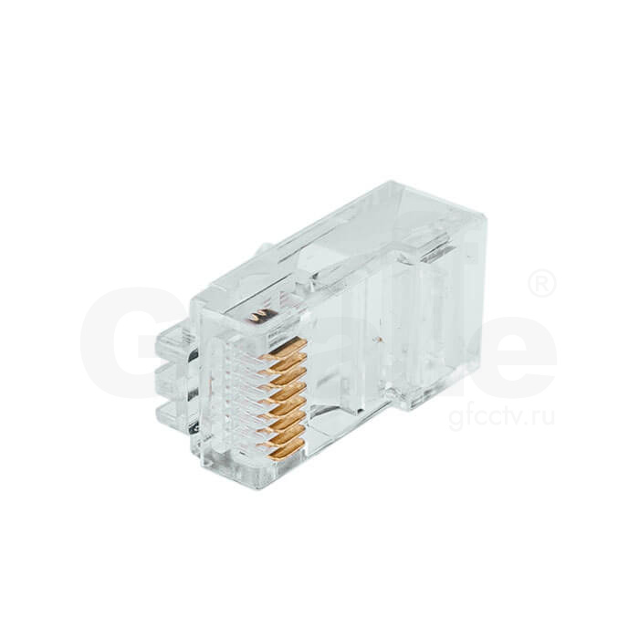 GF-RJ45  Штекер RJ-45 под обжим (8p8c) Cat.5e (Упаковка 10 шт.)