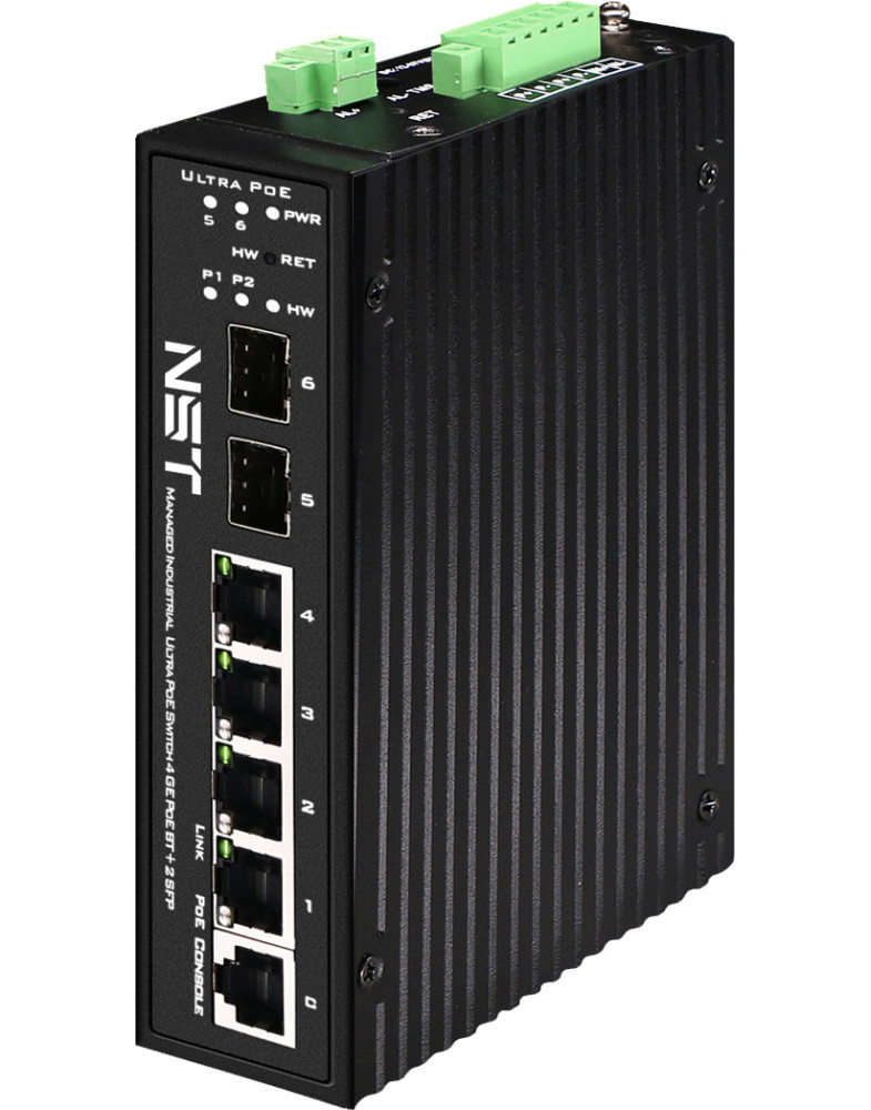 NST NS-SW-4G2G-PL/IM Гигабитный промышленный L2+ PoE коммутатор