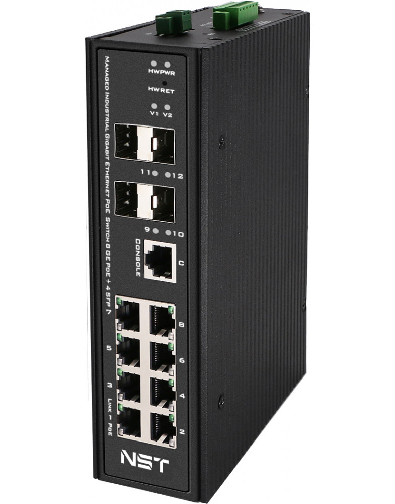 NST NS-SW-8G4G-SPL/IM Гигабитный промышленный L2+ Ultra PoE коммутатор