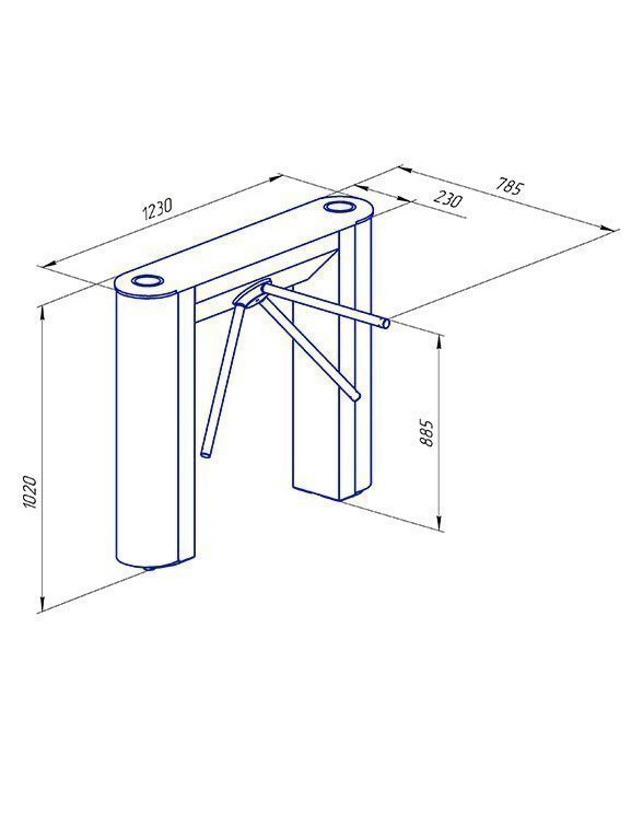 Турникет тумбовый "Ростов-Дон ТТ10М1/КП1лв-Н" (искусственный камень)