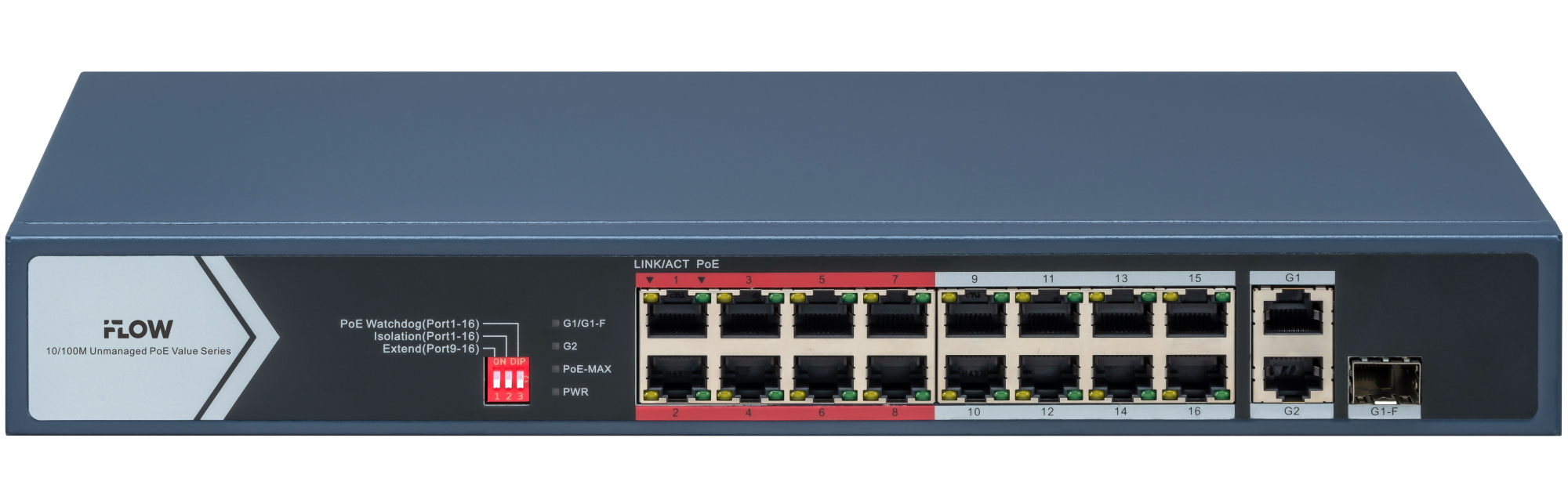 Неуправляемый 16-ти портовый PoE-коммутатор F-SW-EU418POE-V/L
