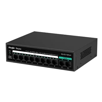 10-портовый неуправляемый гигабитный PoE-коммутатор RG-ES110FG-P