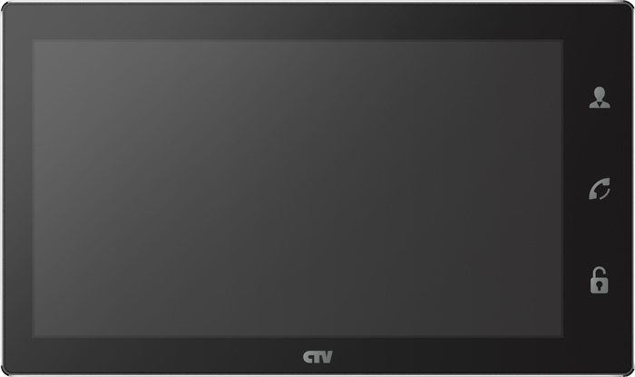 Монитор видеодомофона с экраном с технологией Touch Screen CTV-M4106AHD Черный