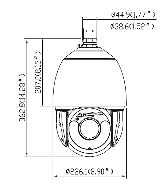  STC-IPM8940A  8-мегапиксельная уличная PTZ-камера с 40х оптическим зумом и ИК-подсветкой до 500 метров