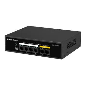 6-портовый неуправляемый бюджетный PoE коммутатор RG-ES106F-P