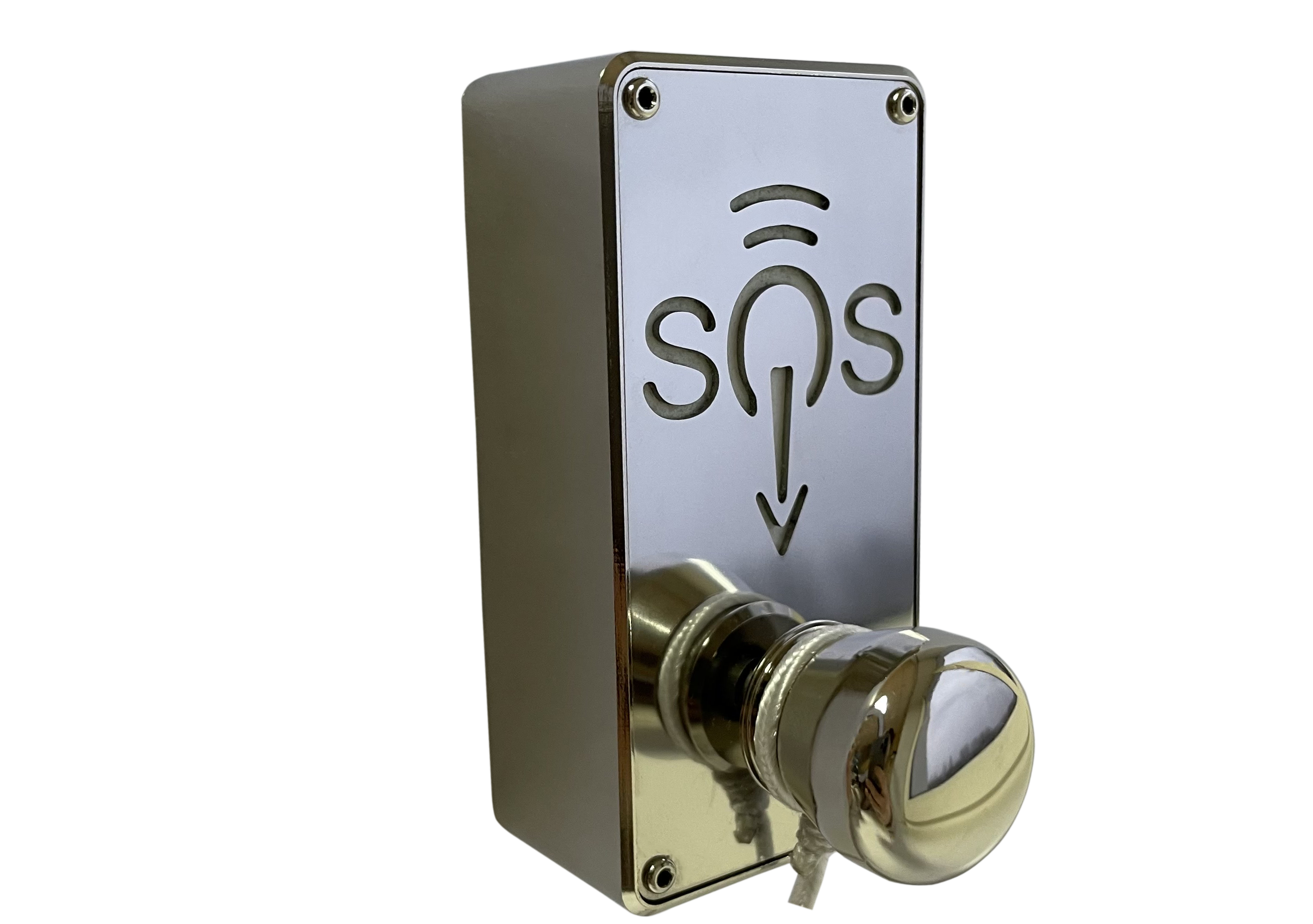 62.0 зеркальный хром Антивандальная кнопка со шнурком