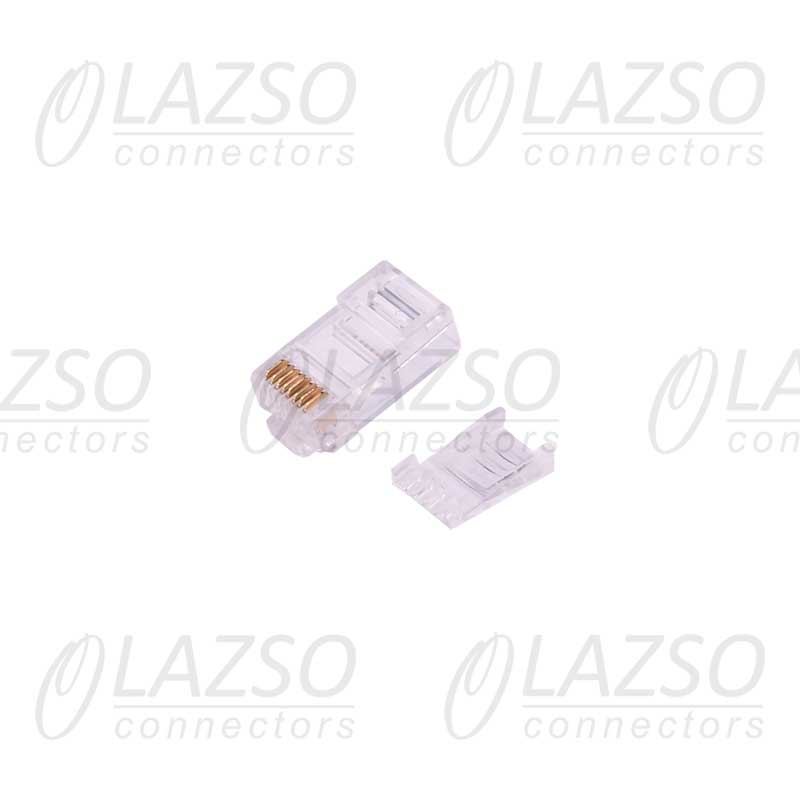 LAZSO APJ15 Штекер RJ45 (8P8C) для кабеля CAT6, со вставкой, 1шт