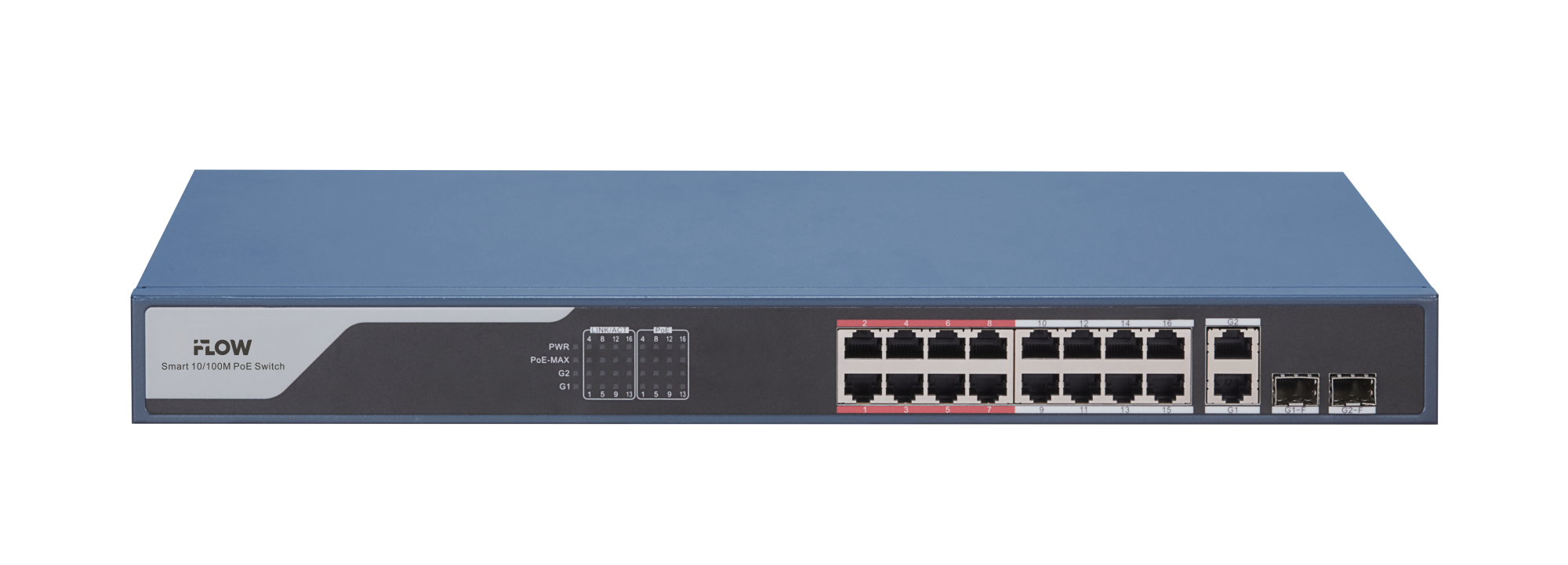 Настраиваемый 16-ти портовый PoE-коммутатор F-SW-EM418POE-VM